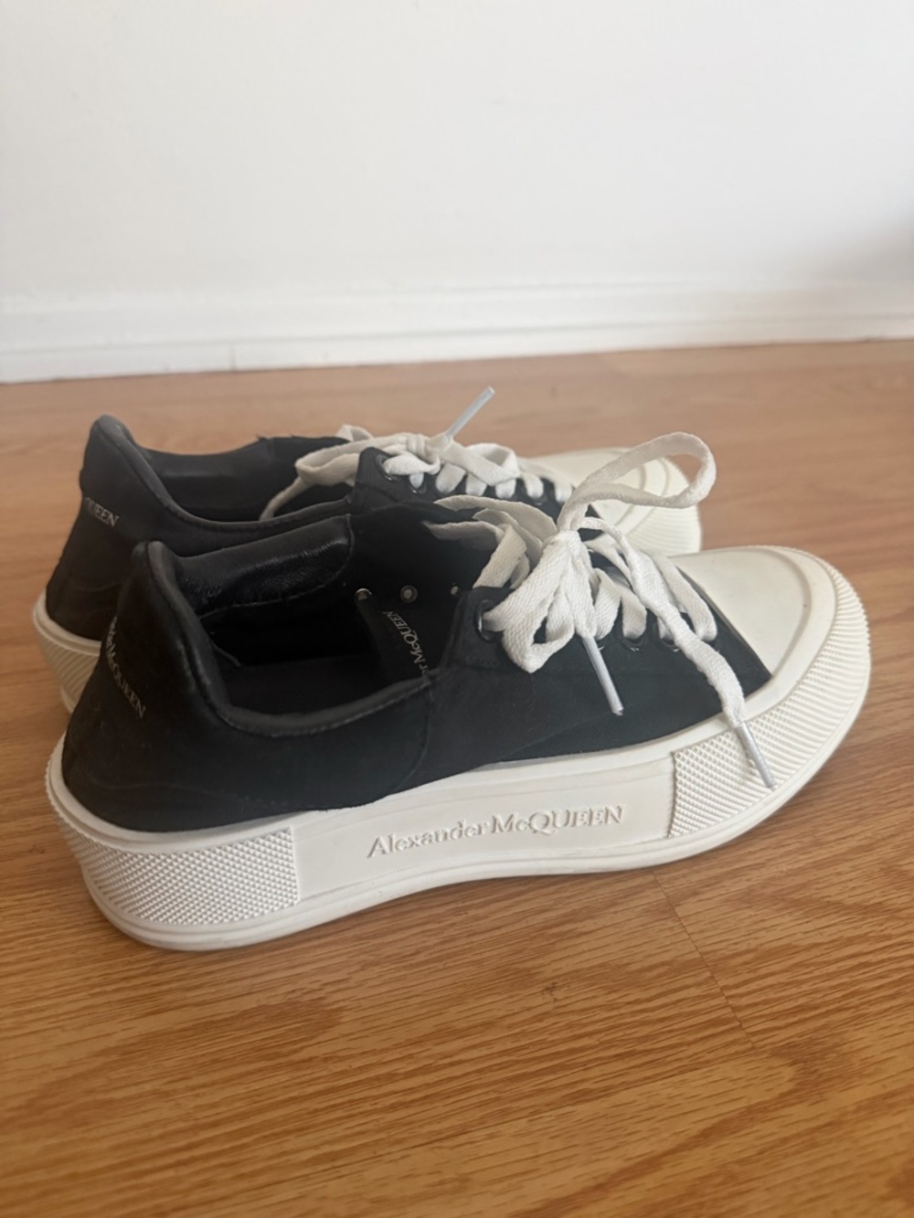 Alexander McQueen Black and White Low-Top Sneakers